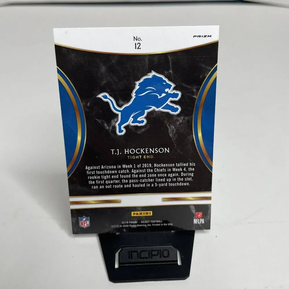 TJ HOCKENSON 2019 Panini Select Selections Silver Prizm #12 Rookie Card RC - Picture 2 of 8